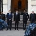 Autoridades provinciales acompañaron el izamiento de la Bandera Nacional y la Bandera Nacional de la Libertad Civil en la Semana de la Policía