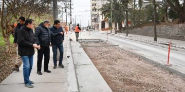 La pavimentación integral de avenida Libertad ingresa en su etapa final con un 85% de avance
