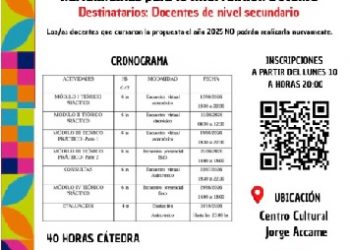Dictarán capacitación docente sobre adolescencias y salud mental en la era digital