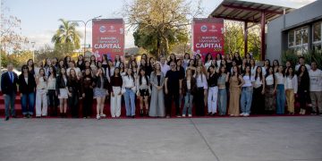 Sesión de fotos de las candidatas a elección Reina por Capital