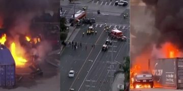 Video del momento en el que un helicóptero de NBC Los Ángeles se estrelló mientras cubría un accidente