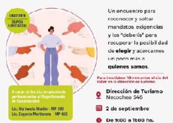 Invitan al taller “Lo que aprendí que debía ser” para reflexionar sobre exigencias y mandatos