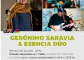 Gerónimo Saravia y Esencia Dúo se presentan en el Centro Cultural Héctor Tizón