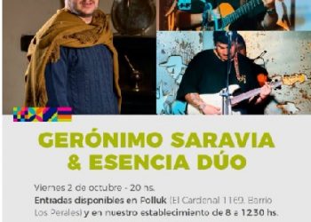 Gerónimo Saravia y Esencia Dúo se presentan en el Centro Cultural Héctor Tizón