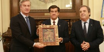 Sadir recibió al embajador de la Unión Europea y al jefe de misión de Emiratos Árabes Unidos